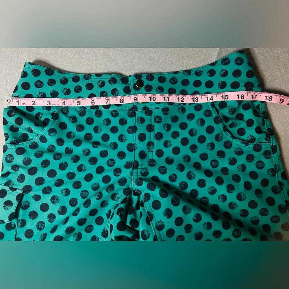 Shredly Polka Dot Bike Shorts - Teal and Black